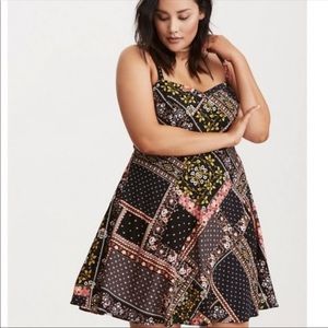 TORRID MIXED PRINT CHALLIS TANK DRESS